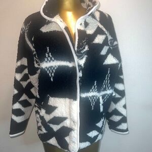 Wrangler Black and White Teddy Jacket